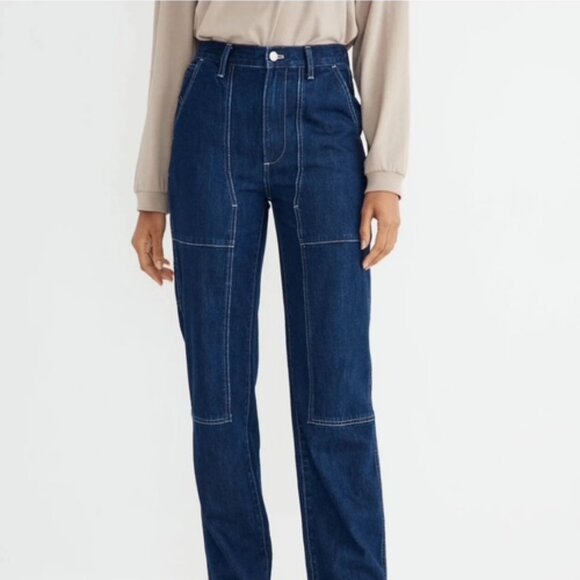 Madewell Jeans Womens 26 The Perfect Vintage Straight Jean Workwear Edition NWT - Picture 1 of 4